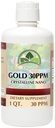 תוסף זהב נוזלי גבישי טהור - 30 PPM - Colloidal מינרלים 32 Ounce