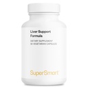 SuperSmart - Liver Support Formula (Advanced Formula) - עם Silymarin Milk Thistle, L-Methionine, מופחת Glutathione, Picrorhiza Kurroa, Artichoke | Non-GMO & Gluten Free - 90 קפסולות צמחוניות