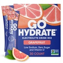 GoHydrate Low Sodium Electrolytes אבקת Packets סוכר חינם - מיידית hydrotion Daily Drink - Zero Sugar Water Flavor Packet Singles עם ויטמין D - (Grapeפירות, 30 Packs)
