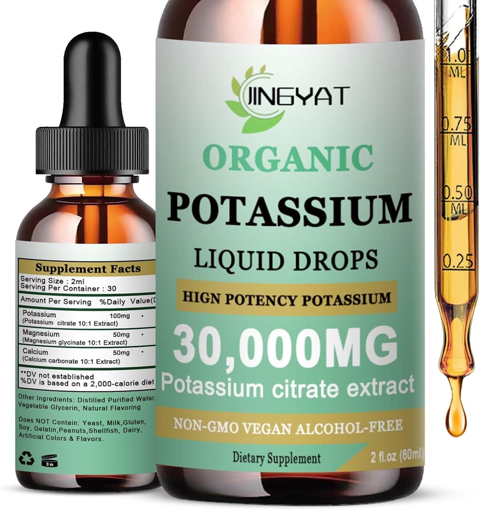 Potassium Magnesium נוזל טיפות - תוספי נוזל אורגני - High Absorption Potassium Citrate 1000 מ"ג מגנזיום Glycinate 500 מ"ג Calcium עבור הלב, Leg Cramps & שריר - non-GMO, טבעוני, 2 oz oz oz oz oz oz 2 oz oz oz oz oz oz oz oz oz oz oz oz oz מגנזיום עבור הלב, 000 Calcium עבור הלב,