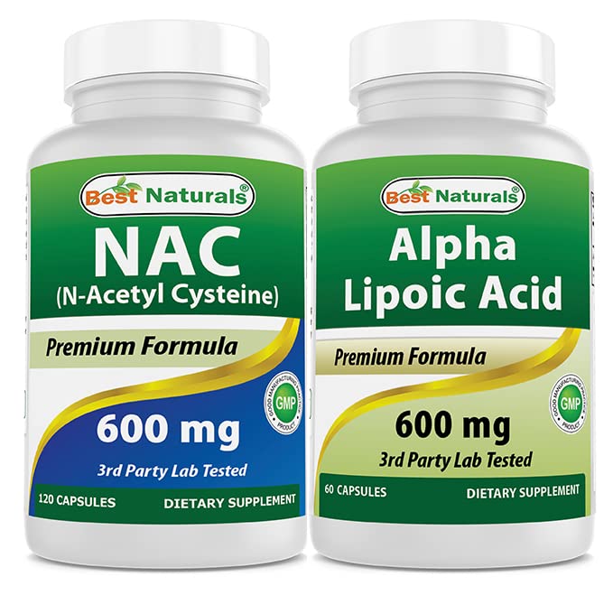Best Naturals NAC 600 מ"ג ו-Alpha Lipoic Acid 600 מ"ג