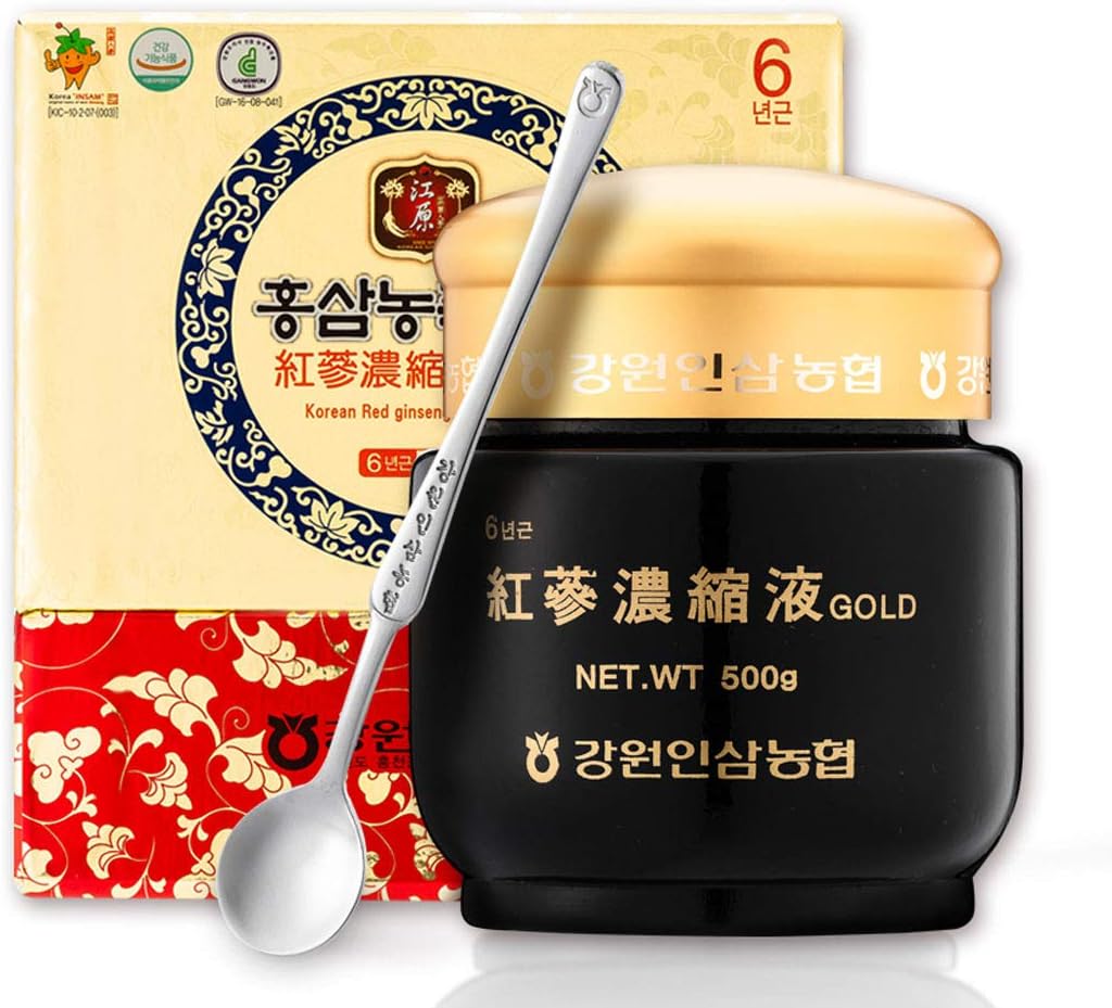 Gangwoninsam) הקוריאנית Red גינזנג לחלץ זהב 500g / 17.63 fl. oz - מכיל 100% טהור קוריאני בן 6 שנים רד ג'ינסנג שורש לחלץ