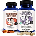 Legendairy Milk Sunflower Lecithin + Lechita - תוספי הנקה להגדלת אספקת החלב ו- Clogged Milk Docts - תוסף להורדת חלב Flow ו- Boost Milk Production