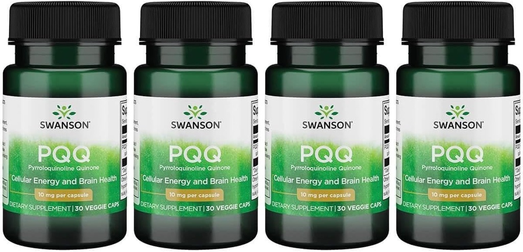 Swanson Pqq Pyrroloquinoline 10 מ"ג 30 קופים טבעוניים (4 Pack)