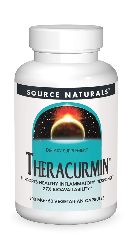 מקור Naturals Theracurmin, תומך בתגובה דלקתית בריאה*, 300 מ"ג - 60 קפסולות צמחוניות
