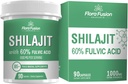 SHILAJIT קפסולות 1000 מ"ג - ההימלאיה Shilajit עם Fulvic Acid - תוספת Shilajit עם מוצרי צמחי - Shilajit תוספי כמוסות - Shilajit עבור גברים ונשים - 90 קפסולות