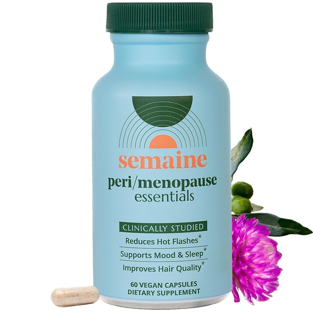 Semaine פרי / Menopause Essentials, 30 Ct. - שיער מלא יותר, לא יותר חם פלאשים, איזון הורמונלי, שינה טובה ועוד - קלינית-Studied, non-Hormonal Formula