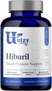 Utzy Naturals Hiburil | Blood Pressure Support Formula | with Olive Leaf Extract, Hibiscus Extract, & Lemon Balm לחלץ 90 קפסולות