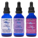 Edon Ionic מינרלים נוזלי Silica, Zinc, & Magnesium Drops Variety Pack - Silica, Zinc, & Magnesium תוספים, All-Natural Trace מינרלים, No Preservatives או Additives - 2 oz, Pack של 3 oz, Pack של 3