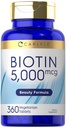קרליל ביוטין 5000mcg | 360 Vegetarian Tablets | Beauty Formula Supplement