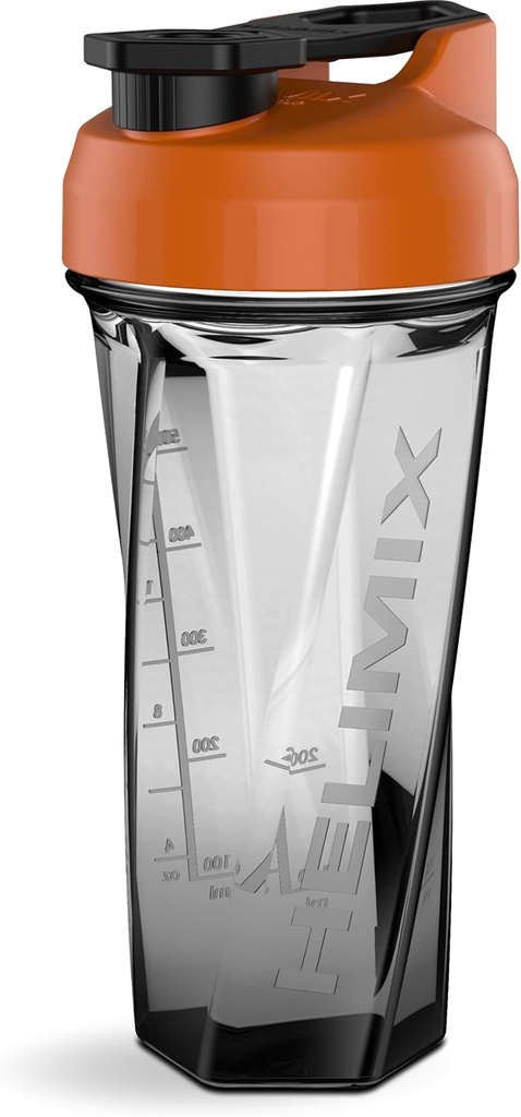 HELIMIX 2.0 וורטקס בלנדר שאקר בקבוק מחזיק עד 28oz | No Banding Ball or Whisk | USA Made | Portable Pre Workout Whey Protein Drink Shaker Cup