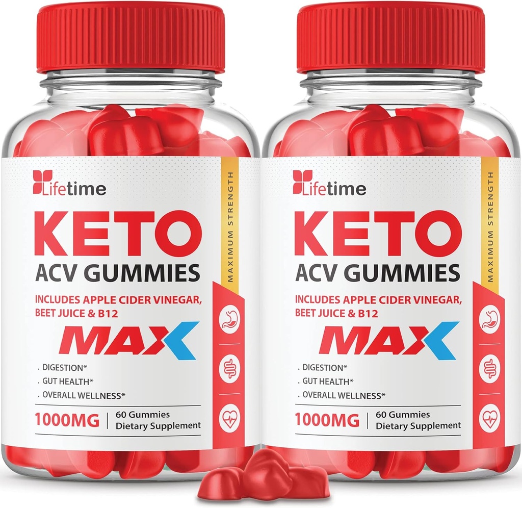 (חבילה) Lifetime Keto Max Gummies - פורמולה רשמית, טבעוני, Non GMO - Lifetime Keto Plus acc Gummies, Life Time Gummies with Lifetime Gummies, ויטמין B12, Beet Root, Pomegranate (60 מסטיקנים)