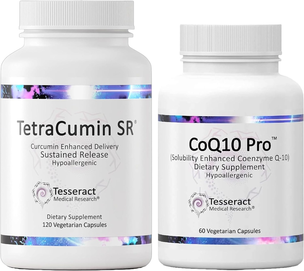 Tesseract Medical Research Body Fix with Vitality Boost, תוסף תמיכה משותף, Sustained Release & Coenzyme Q10 Antioxidant תוסף לבריאות אופטימאלית