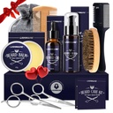 Lionmane Beard Care Christmas Gifts Kit for Men, Beard Mustache Grooming Kit-Beard Balm, Beard Wash, Beard Oil, Brush, Scissors, יום הולדת חג ההודיה מתנות עבור בעל / בן / אבא / אבא / Him / אבא / Himm / אבא / Himsm / אבא / אבא / אבא / Him / Him / אבא / Him / אבא / Him / Him / אבא / Him / Him.