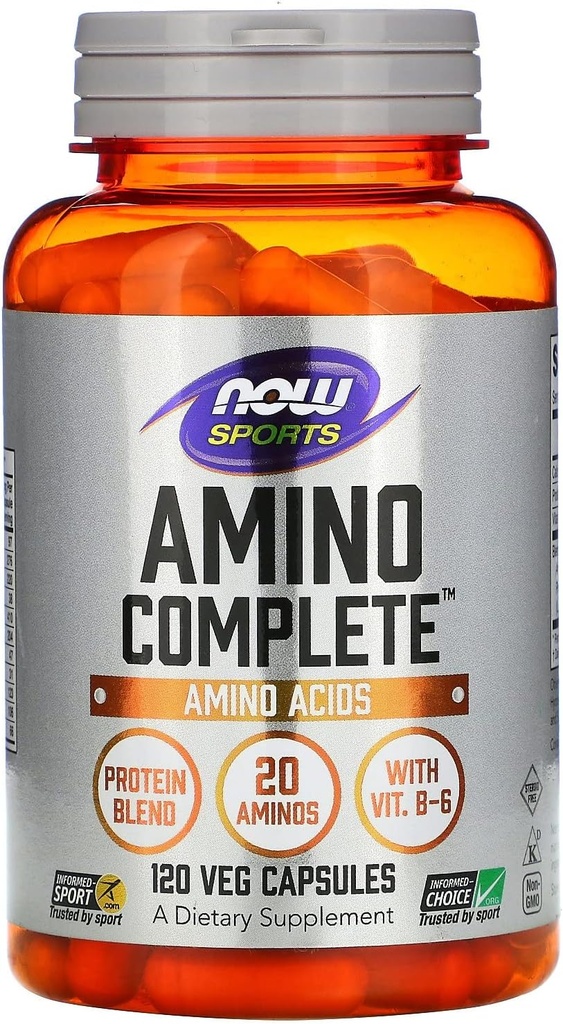 Now Foods Sports, Amino Complete, Amino Acids, 120 קפסולות Veg