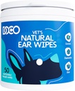 DOCO כלב אוזניים נקי יותר Wipes Finger ניקוי Kit for Dogs & Cats Eucalyptus, Chamomile & Aloe Cat ניקויer Soothes, Deodores & Helps Itchy אוזנייםs (50 הרוזן)