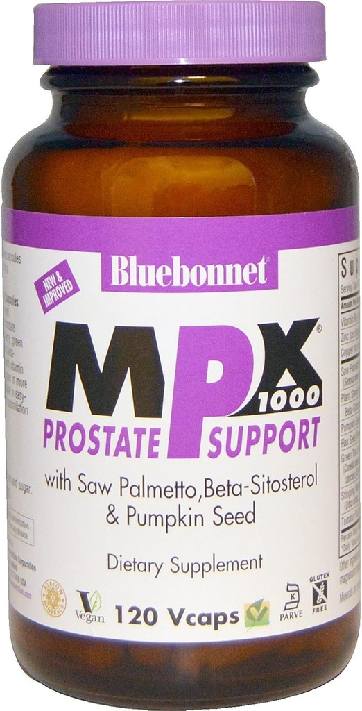 MPX 1000 Men's Prostate Formula by Bluebonnet - 120 קפסולות צמחוניות