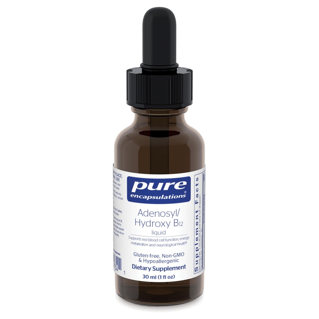 Encapsulations Adenosyl / Hydroxy B12 נוזל 30 mL - תמיכה אנרגיה metabolism & Neuroלוגי בריאות * - עבור תמיכה המוח * - גלנט חינם - 1 Fl Oz