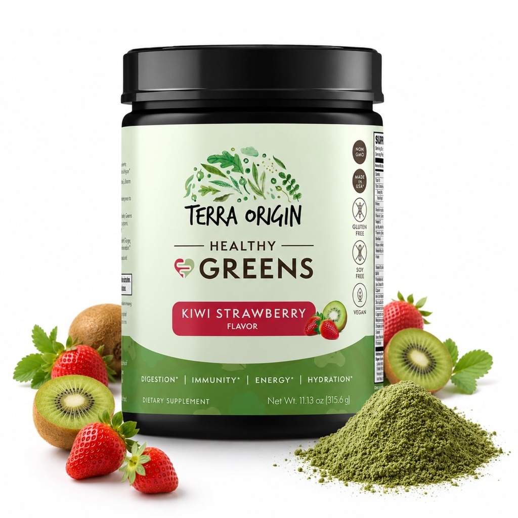 TERRA ORIGIN בריא אבקת בלגן | Superfoods, Probiotics, Enzymes, Spirulina | for Immune & Digestive Got Health Support