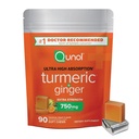 Qunol Turmeric וג'ינג'ר Soft Chews, תוסף 750 מ"ג Turmeric, Ultra High Absorption to Support Joint Health, 90 Count