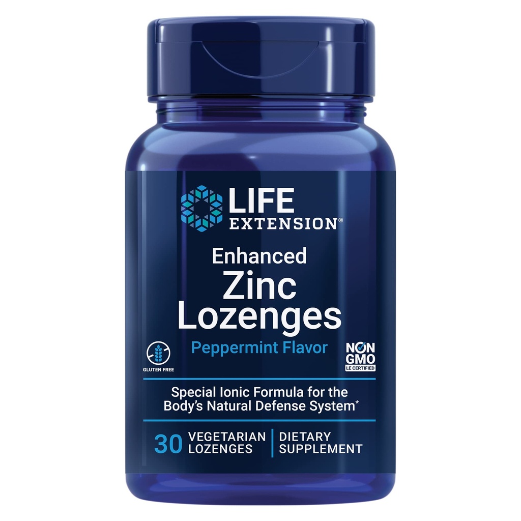 החיים הרחיבו את Znc Lozenges, אבץ Acetate, תמיכה אופטימלית של Immune, חזק Immune תגובה, אבץ Ionic, Non-GMO, Gluten-Free, Vegetarian, 30 lozengesges