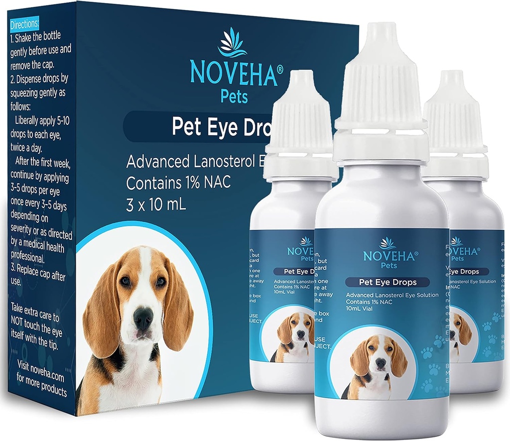 NIVEHA Pet Drops Wash - Gentle & Safesing for Dogs, Cats, Horses & Rabbits - 3x10mL