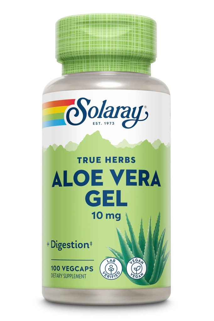 SOLARY Aloe Vera Gel Concentrate 200X - Equivalent to 2000 מ"ג Fresh Gel, Aloe Vera קפסולות עם ג'ינג'ר, Pepperט ו Parsley, Herbal Wellness Support, טבעוני, non-GMO, 60-Day Promise, 100 משרתים