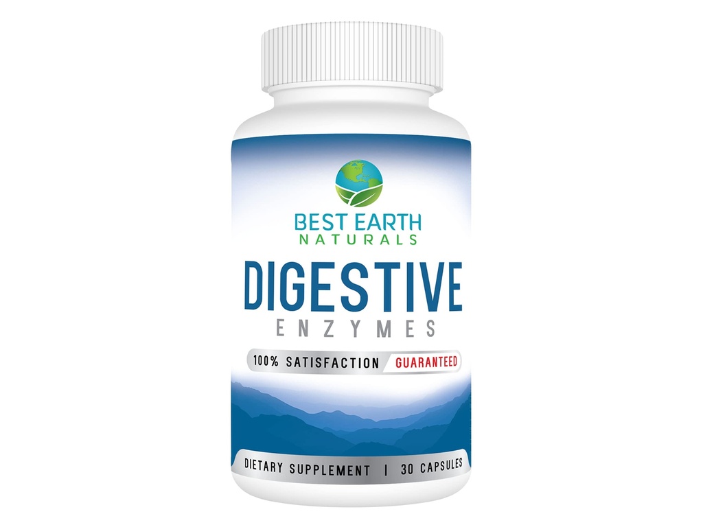 Best Earth Naturals Digestive Enzymes כוח פורמולה כדי לעזור לקדם תזונה בריאה של 30 קפסולות ירקות