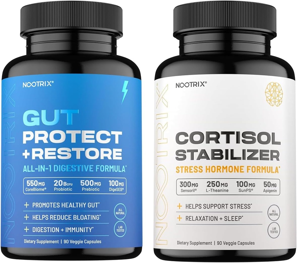 Nootrix Cortisol Stabilizer ומנהל & Gut בריאות תמיכה