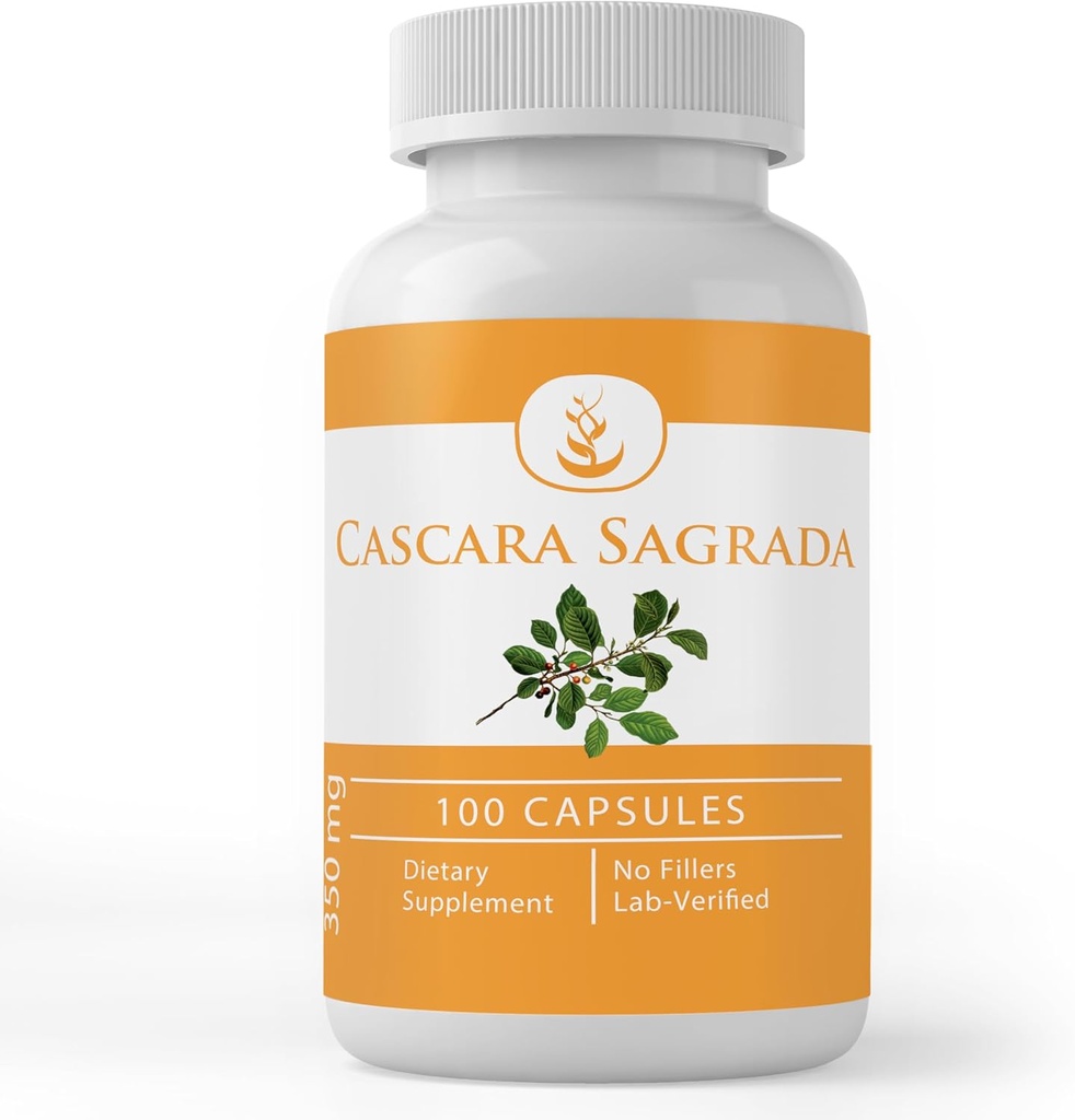 חומרים מקוריים טהורים Cascara Sagrada לחלץ (100 קפסולות) תמיד טהור, No Fillers