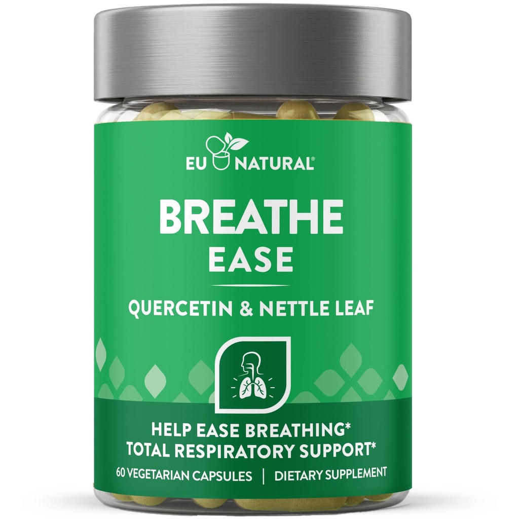 ויטמין Inhaler תומך תוסף - Sinus, Lungs, Open & Clear Airways - Seasonal Nasal Health, Bronchial Wellness, צ'אט בריא - Quercetin, ויטמין D, Bromelain Pills - 60 קפסולות רכה צמחונית