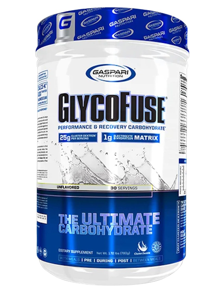 Gaspari Nutrition Glycofuse: Performance and Recovery Carbohydrate, 25g Cluster Dextrin ו 1g אלקטרוליטה ומטריקס לחות (30 משרתים, Unflavored)