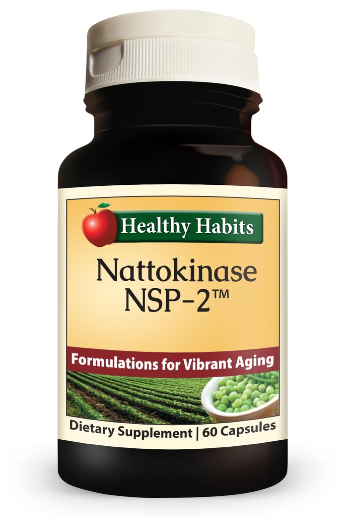 Healthy Habits Nattokinase NSP2 High Potency Cardiovascular Health Supplement 60 Count