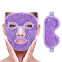 ZNÖCUETÖD Cooling Ice Face Eye Mask for Reducing Puffiness, Bags under Eyes,Sinus, Redness, Pain Relief, Dark Circles, Migraine,Hot / Cold Pack עם Soft Plush Backing (Purple (1* * עין מסיכה 1 *Face Mask)