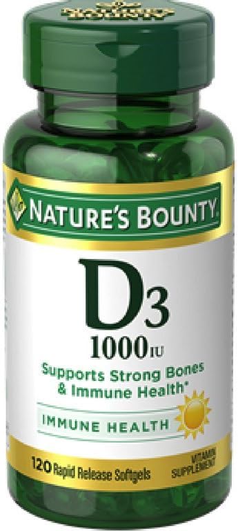 ויטמין D3 1000 IU Immune Health, 120 Softgels (Pack of 12)