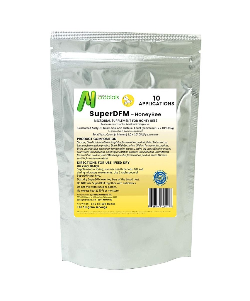 HoneyBee, Probiotic תוסף עבור הדבורים, 10 יישומים