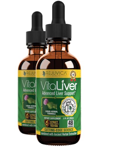 VitaLiver - Liver Health Supplement - תמיכה ב- Liver Cleanse & Detox - משלוח נוזלי עבור Absorption - Milk Thistle, Artichoke, Chanca Piedra, Dandelion & More!