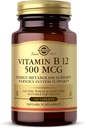 Solgar ויטמין B12 500 mcg - 100 טבליות - טבעוני, Gluten חינם, חלב חינם, כשר - 100 משרתים