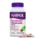 Natrol Melatonin 10 מ"ג טבליות מלוטש מהיר - Strawberry Flavor, 75 Count, Sleep Support, Fast Dissolve Melatonin למבוגרים, 75 ימים אספקה