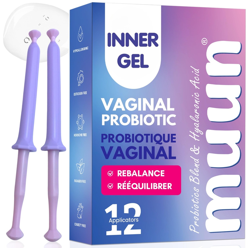 Moun Women's Vaginal Probiotics I Yeast זיהומים & BV טיפול Pack 12 I Vaginal Moisturizer עבור יבשה וקידום pH Balance I Feminine Odor Elimination & Vaginal Health I & Estrogen Free Free