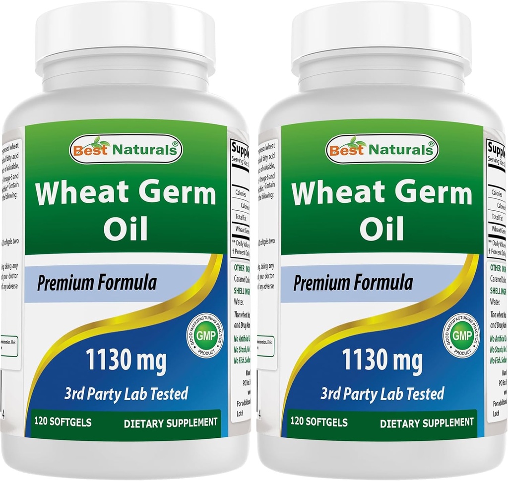 Best Naturals חיטה גרם שמן 1130 מ"ג 120 Softgels (Pack of 2)