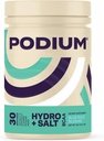 Podium Nutrition, Instantized BCAA אבקת, הידרו ומלח, Blue Razz Slushie, 30 משרתים, אלקטרוליטים, הידרציה, התאוששות
