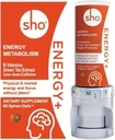 SHO Vegan Energy+ Focus Kit - Fita Green Tea Extract, Methylated B Complex, ויטמין B ו Caffeine אנרגיה טבעית Booster ללא התרסקות, Jitters for Men and Women - 60 Pills Refillבק