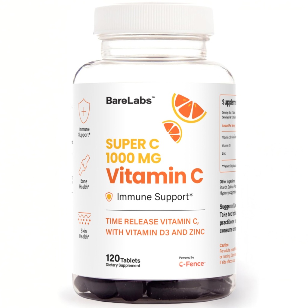 זמן לשחרר ויטמין C 1000 מ"ג + ויטמין D3 1000 IU + Zinc 30 מ"ג | Immune Support & Collagen Boost