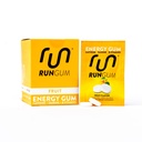 RUN GUM פירות אנרגיה Chewing 50 מ"ג Caffeine Turine & B-Vitamins Per Piece, 24 Pieces (Pack of 12) סוכר חינם, Zero Calorie, No Aspartame, and Gluten Freeten Freeten