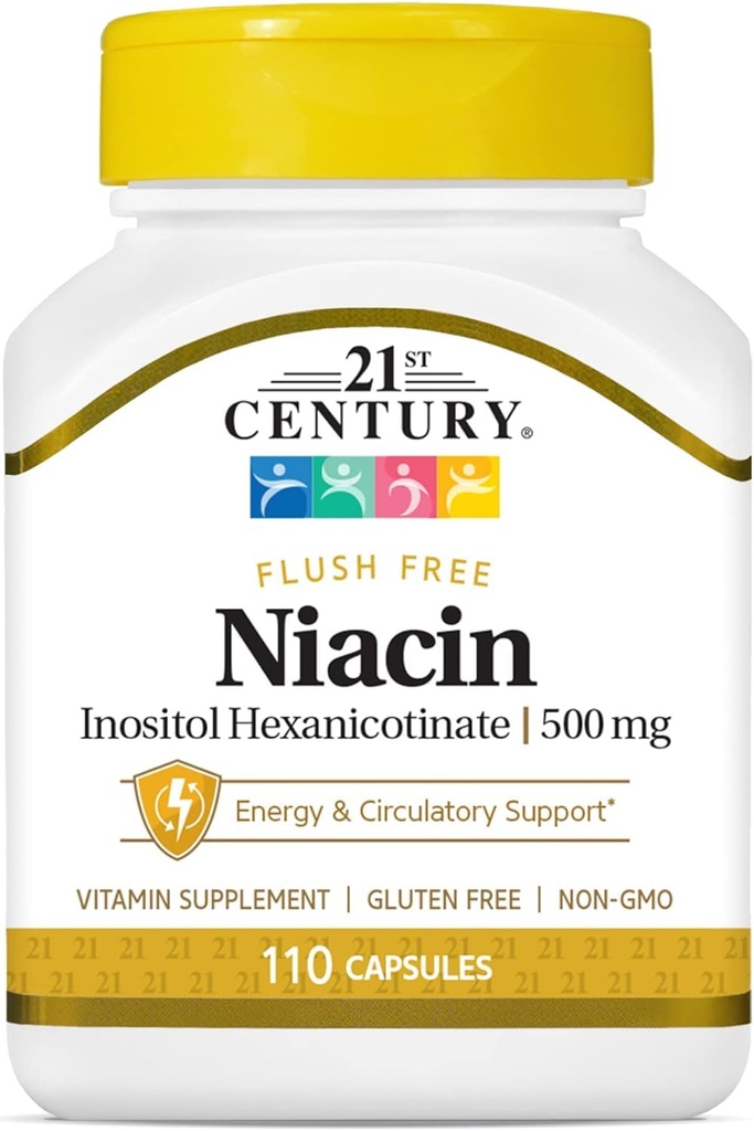 Niacin Flush חינם 500 מיליגרם 110 קפסולות