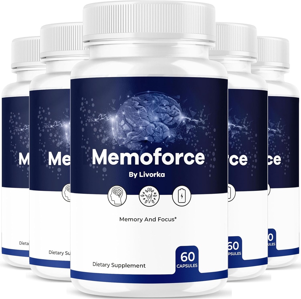 ( Pack) תוסף המוח Memoforce - גלולות פורמולה רשמיות של Memoforce Premium, Advanced Support Memo Force Brain Supplement for Wellness & Total Health, Memoforce Reviews, 300 קפסולות במשך 5 חודשים