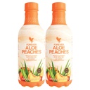 Forever Living - Aloe Peaches - Pure Aloe with Real Peach Flavor - תומך ב- Digestion and Immunity - טבעוני ו- Gluten-Free - 33.8 fl oz (2-Pack)