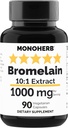 MONOHERB Bromelain לחלץ 1000 מ"ג - 90 קפסולות צמחוניות