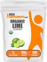 BulkSupplements.com אורגני אבקת Lime Flavoring, שמקורו פירות Citrus Aurantifolia - Air Dried & Gluten חינם, 1g לכל משרת, 100g (3.5 oz) (Pack of 1) (Pack of 1)